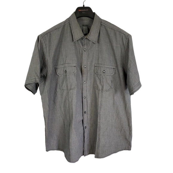 Spring Mercer Shirt Mens XXL Button Front Grey Workwear Office Casual Pockets - Picture 1 of 9